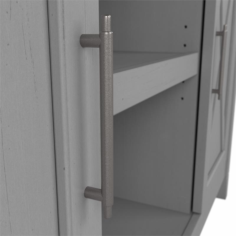 Key West Entryway Storage Set with 2 Door Cabinet in Gray - Engineered Wood