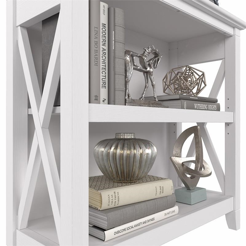 Key West Small 2 Shelf Bookcase in Pure White Oak - Engineered Wood