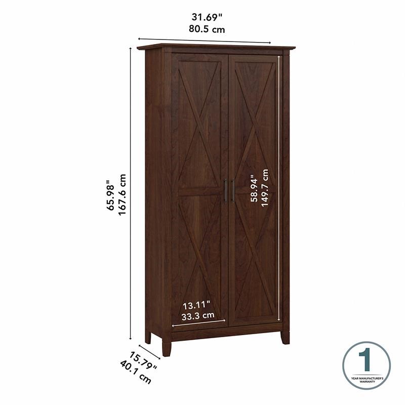 Key West Kitchen Pantry Cabinet in Bing Cherry - Engineered Wood