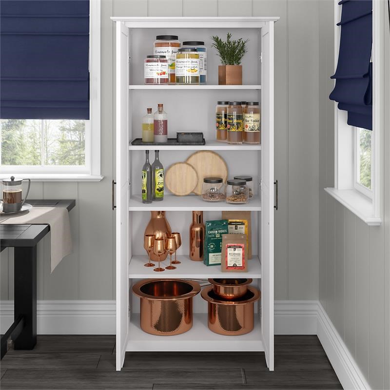 Key West Kitchen Pantry Cabinet in Pure White Oak - Engineered Wood