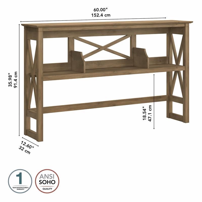 Key West 60W Desk Hutch in Reclaimed Pine - Engineered Wood