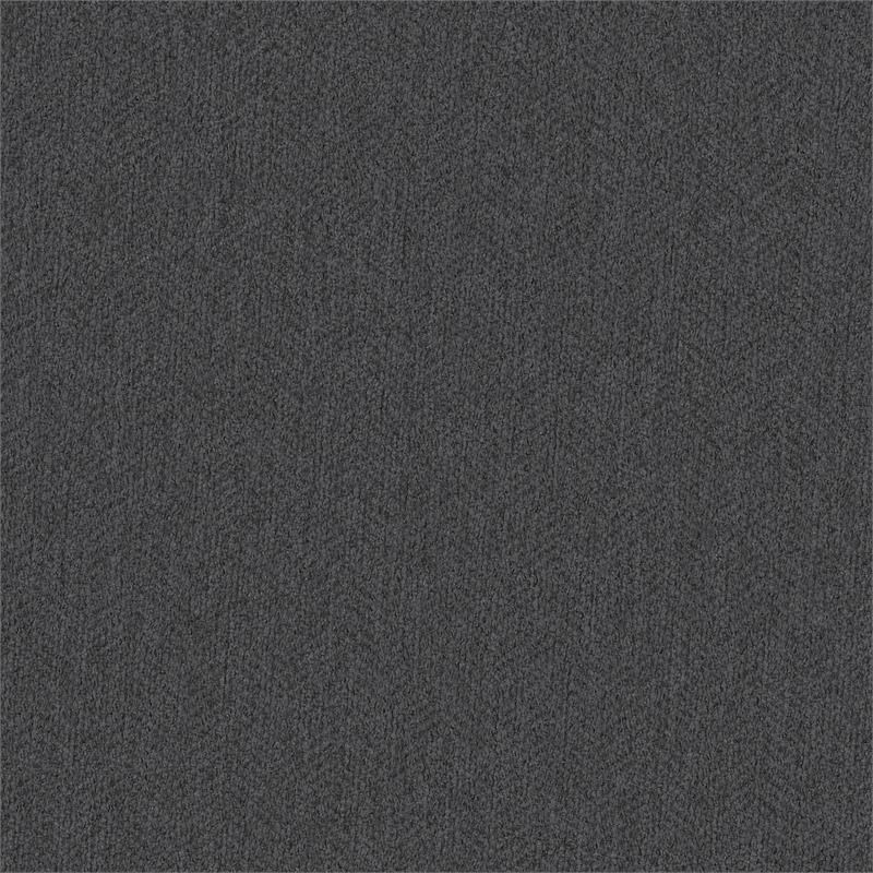 Coventry 61W Loveseat in Charcoal Gray Herringbone Fabric
