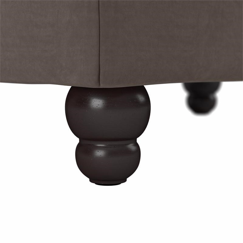 Coventry Storage Ottoman in Chocolate Brown Microsuede
