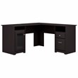 Cabot L Shaped Computer Desk with Storage in Espresso Oak - Engineered Wood