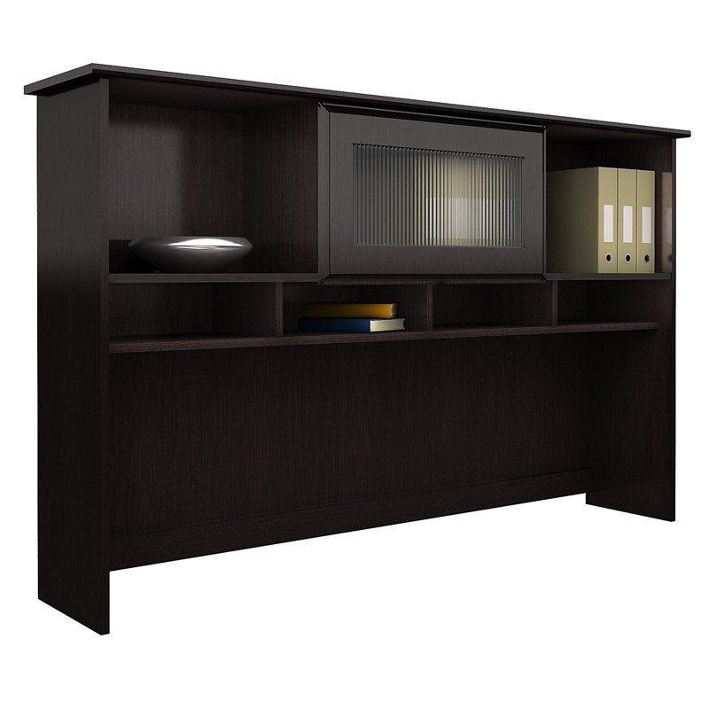 bush furniture cabot collection hutch in espresso oak wc3183103