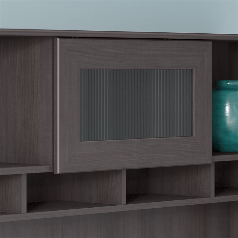 Cabot Hutch for Corner Desk or L Desk in Heather Gray - Engineered Wood