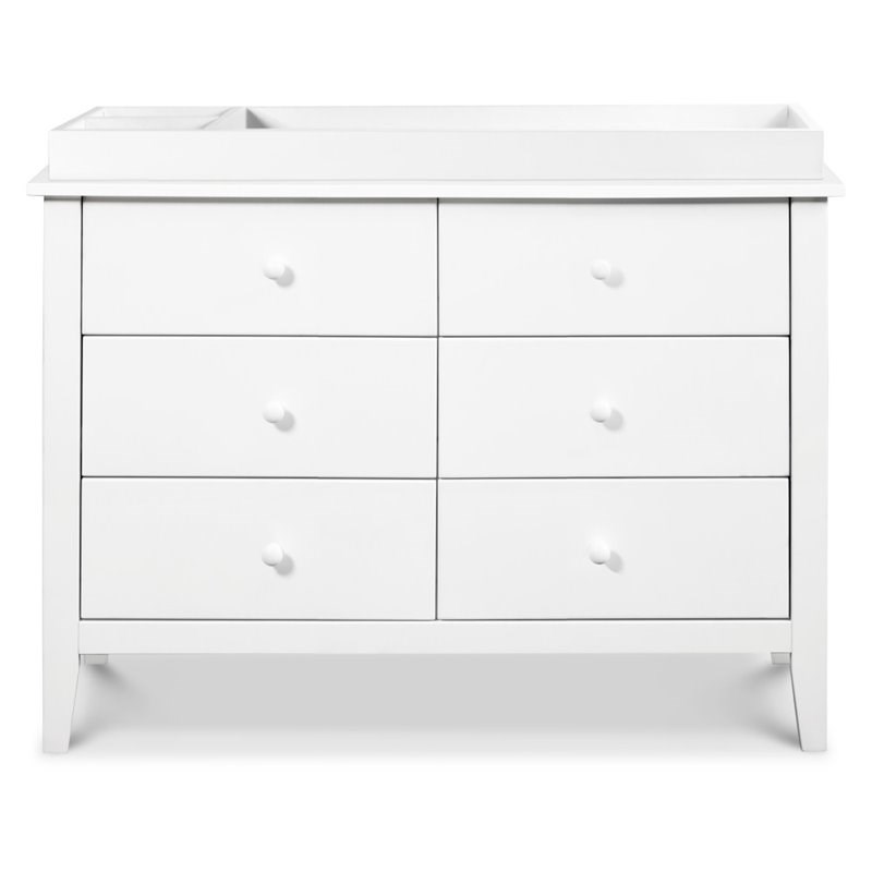 carter's by davinci 6drawer double dresser in white f11526w