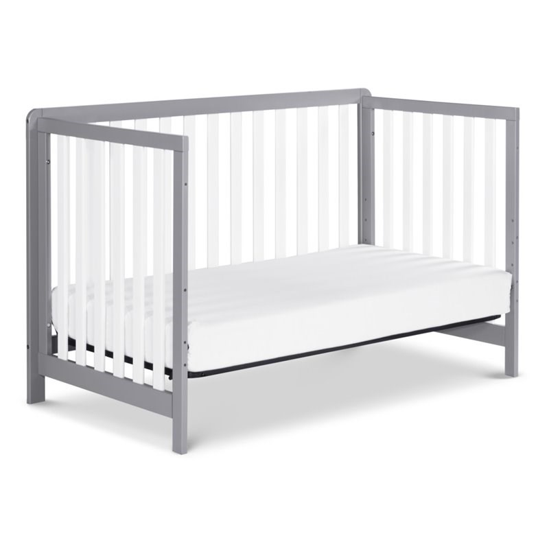 Carter's By DaVinci Colby 4-in-1 Low Profile Convertible Crib in Gray and White