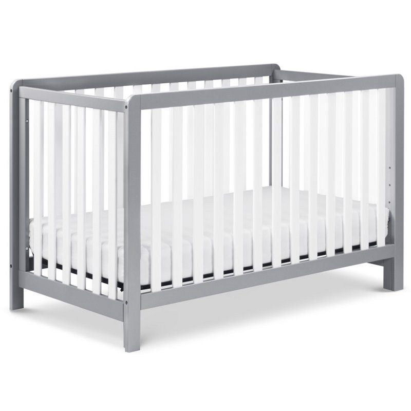 carter's by davinci colby 4in1 low profile convertible crib in gray and white f11901gw