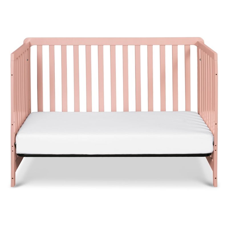 carter's by davinci colby 4in1 low profile convertible crib in petal pink f11901lp