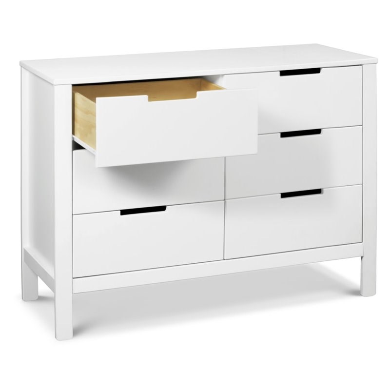 carter's by davinci colby 6drawer dresser in white f11926w