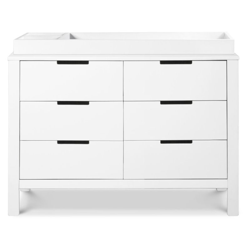 Carter's By DaVinci Colby 6-Drawer Double Dresser in White | Homesquare