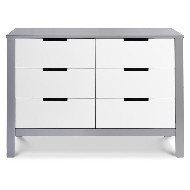 Carter's By DaVinci Colby 6Drawer Double Dresser in Gray and White