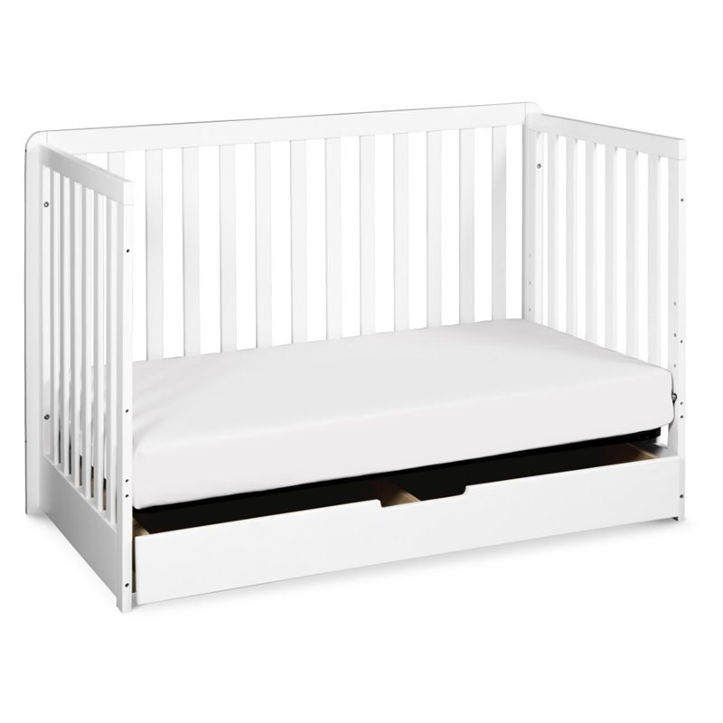carter's by davinci colby 4in1 convertible crib with trundle drawer in white f11951w