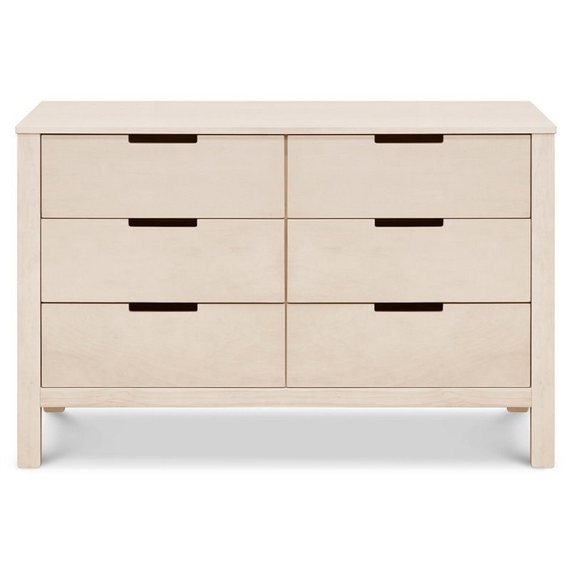 carter's by davinci colby 6 drawer dresser in washed natural f11926nx