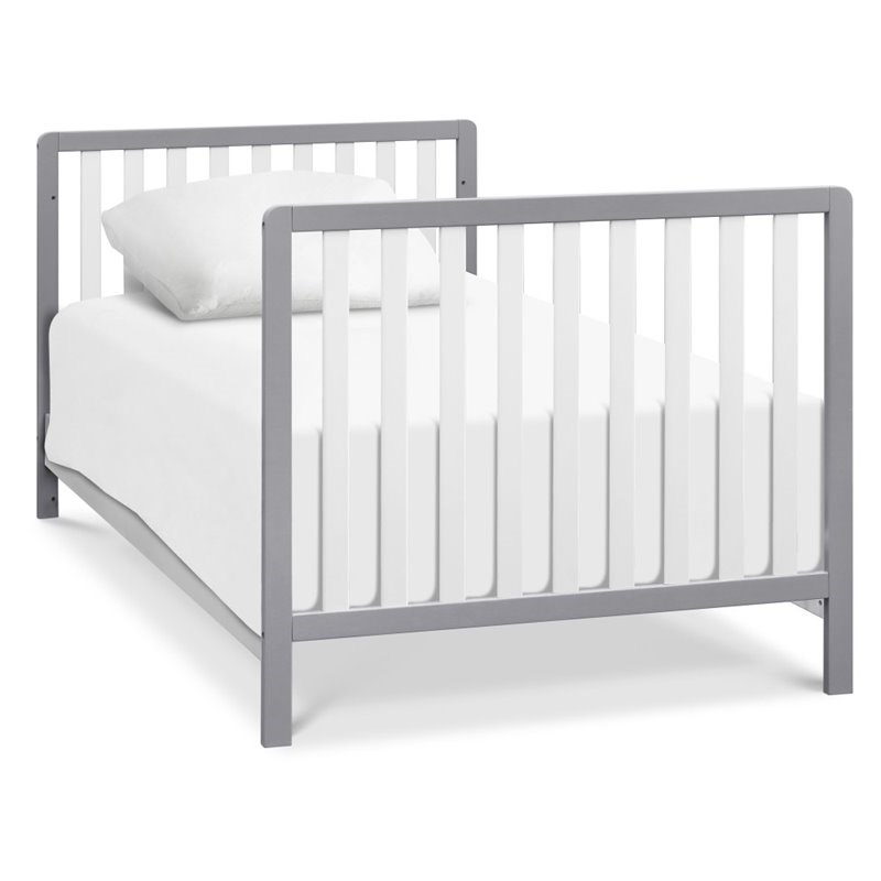 Carter's Colby 4-in-1 Convertible Mini Crib with Trundle in Gray and White