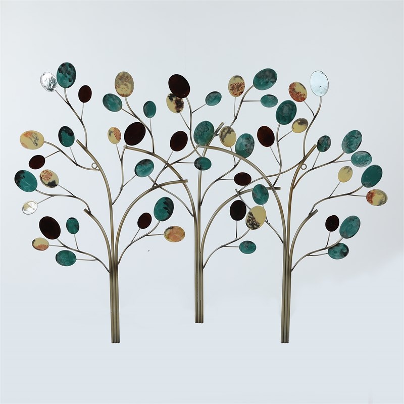 LuxenHome Metal Trees Wall Decor