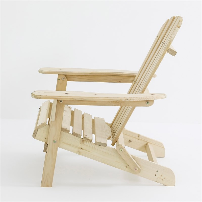 luxen home unfinished wood adirondack chair whof412