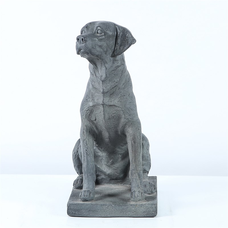 stone labrador garden statue