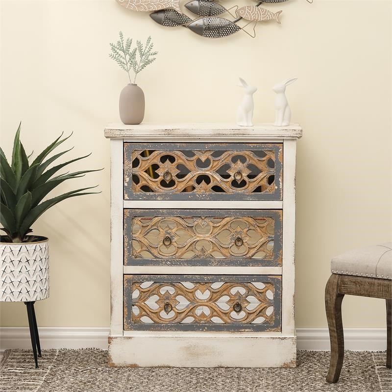 Rustic White And Natural Wood Accent Chest Whif1079   2134475 1 L 