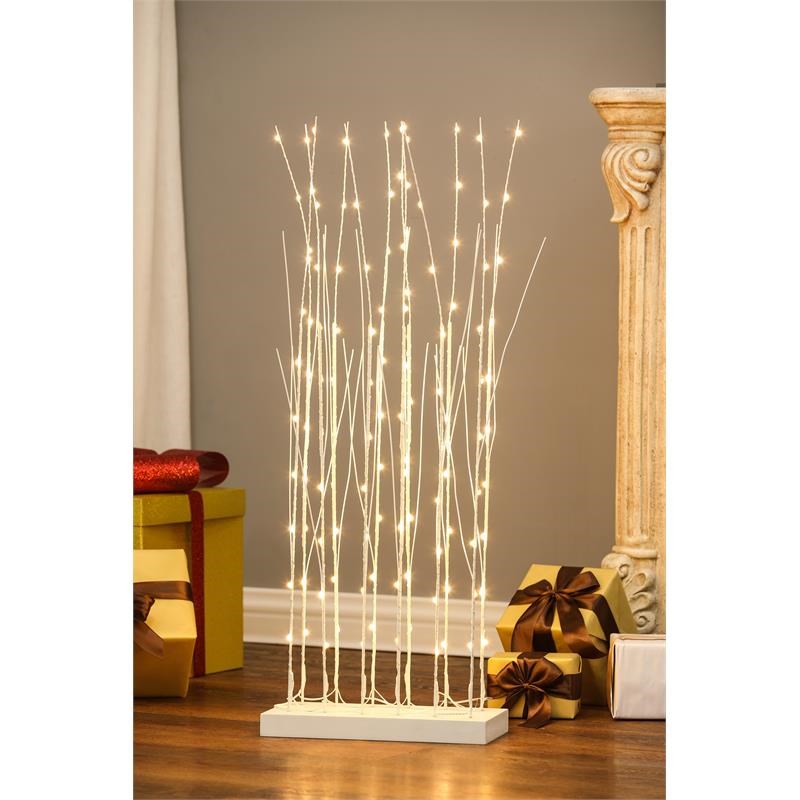 LuxenHome Lighted White Forest Branches