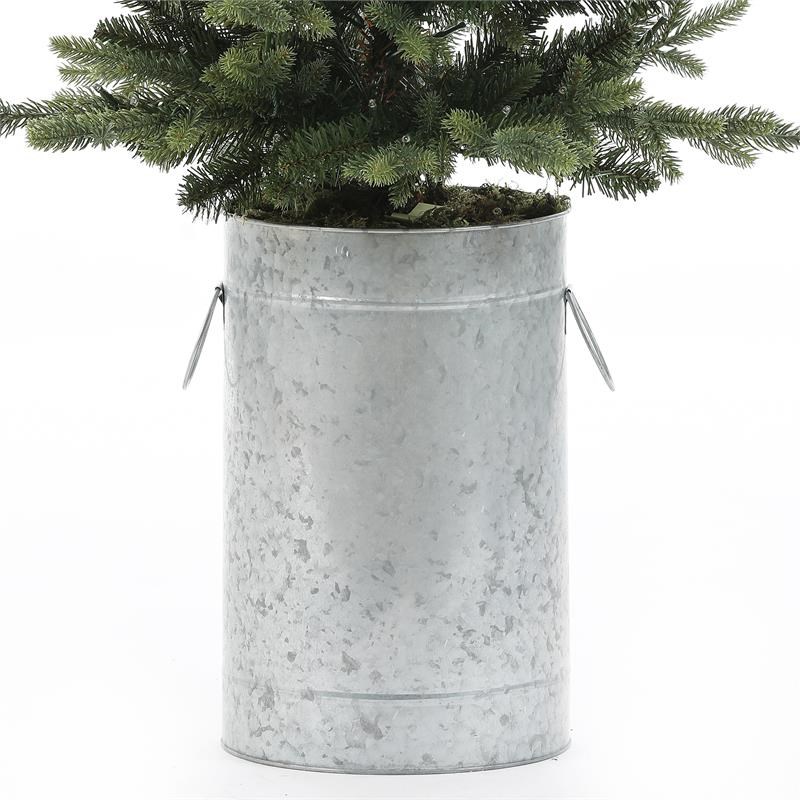 LuxenHome 4ft Pre-Lit Artificial Christmas Tree with Metal Pot