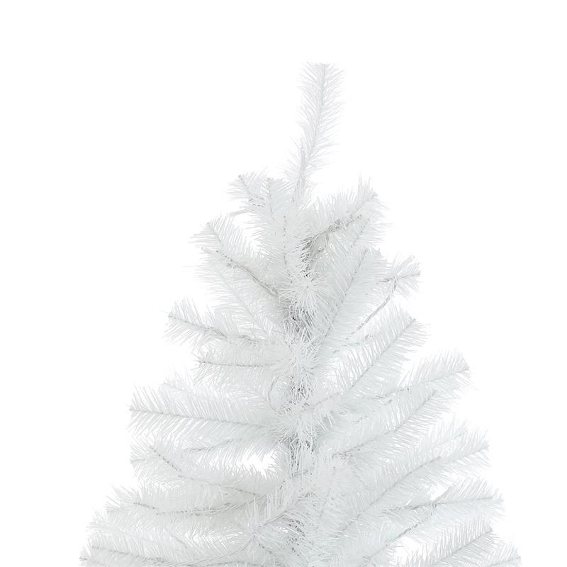 LuxenHome 7ft Pre-Lit White Artificial Christmas Tree