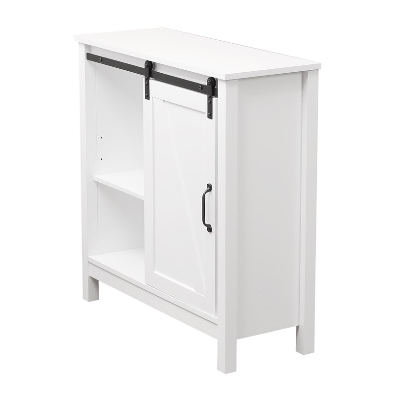 LuxenHome 3 Piece White Wood Bathroom Furniture Set