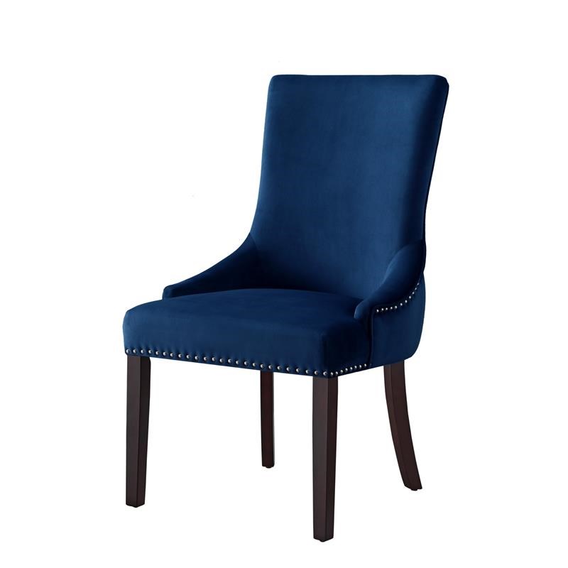 Posh Living Kinsley Velvet Dining Chair in Navy Blue (Set of 2 ...