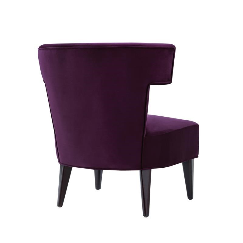 Posh Living Damari Tufted Velvet Wingback Accent Chair in Purple Homesquare