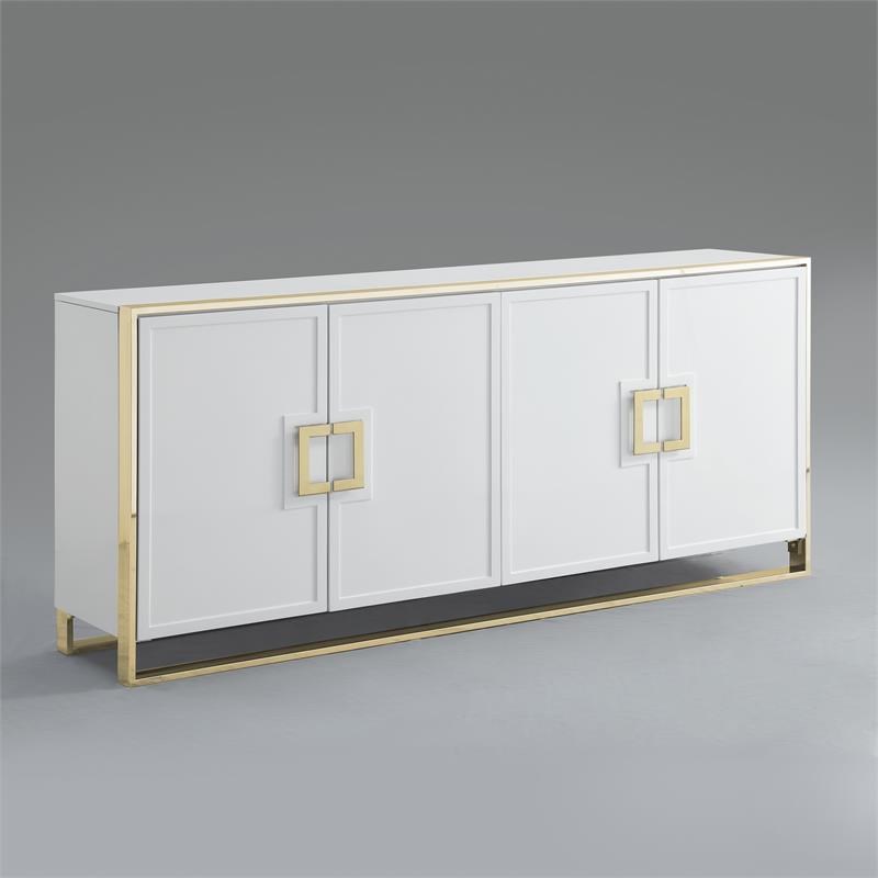 Inspired Home Ulani Sideboard Buffet in White