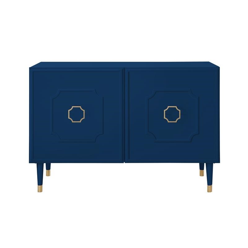 Inspired Home Keao 2 Doors Sideboard Buffet in Navy Blue Homesquare