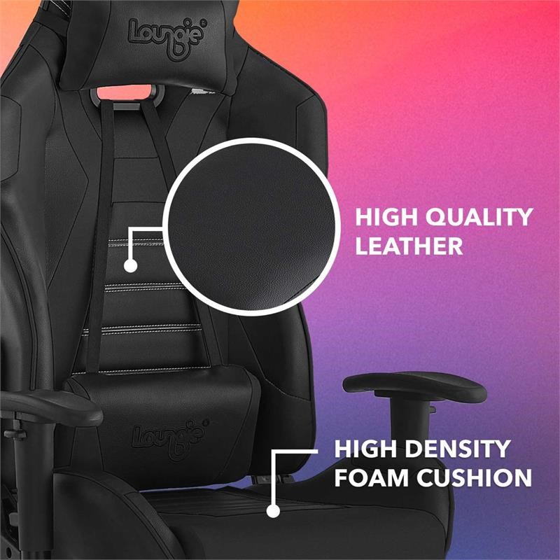 Posh Living Joi Faux Leather Game Chair Black