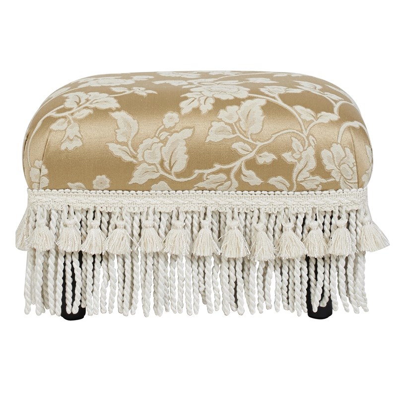 Fiona Traditional Decorative Footstool Neutral