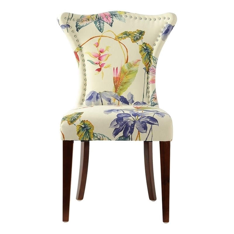 paradise upholstered accent chair offwhite/floral 2453804