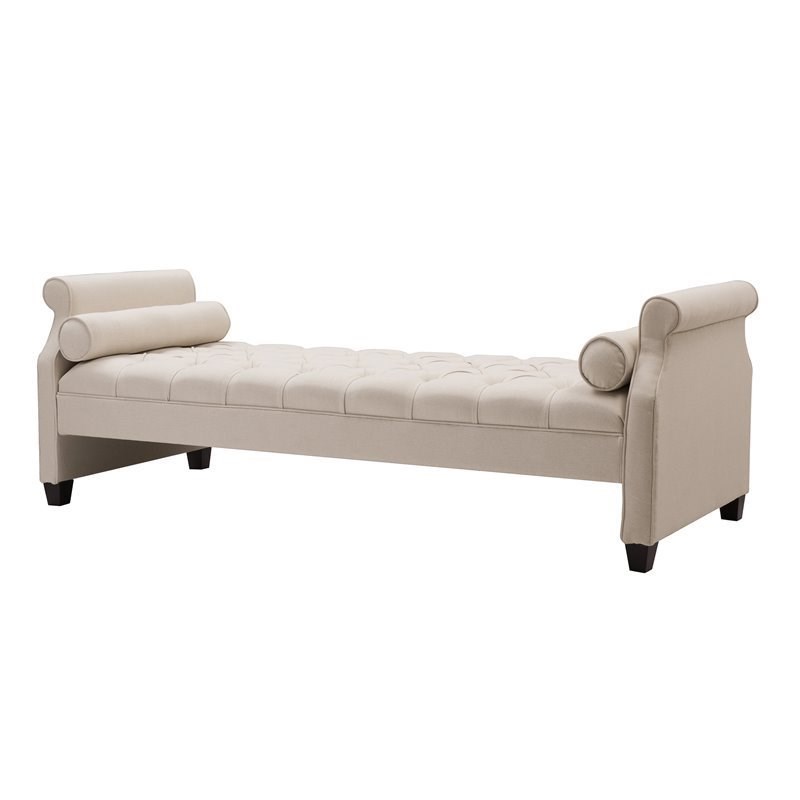 eliza roll arm sofa bed with bolster pillows sky neutral 65001970