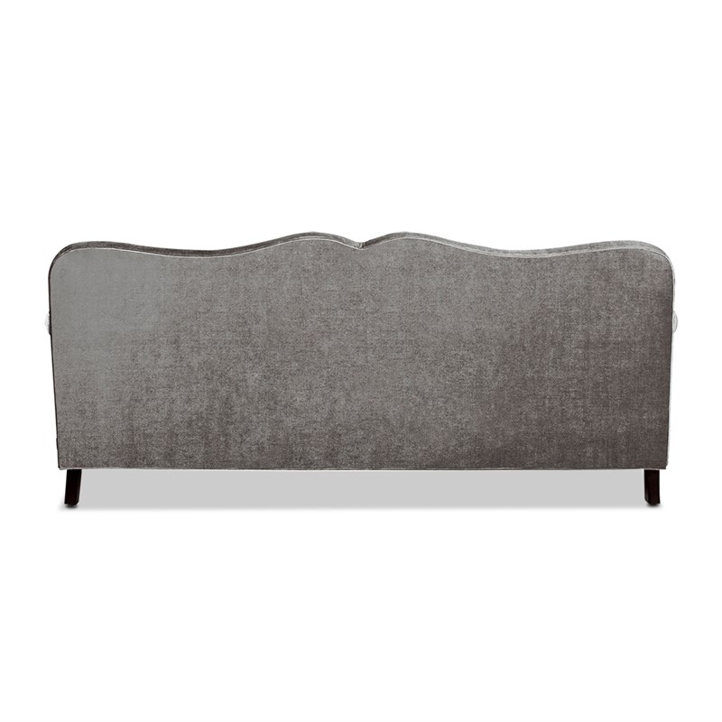 Legacy Camelback Sofa Nailhead Accents Grey Homesquare
