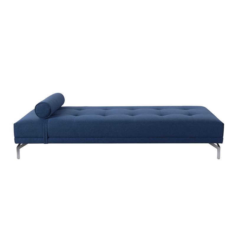 Sandy Wilson Home Abigail Polyester Fabric Sofa Daybed in Dark Sapphire Blue