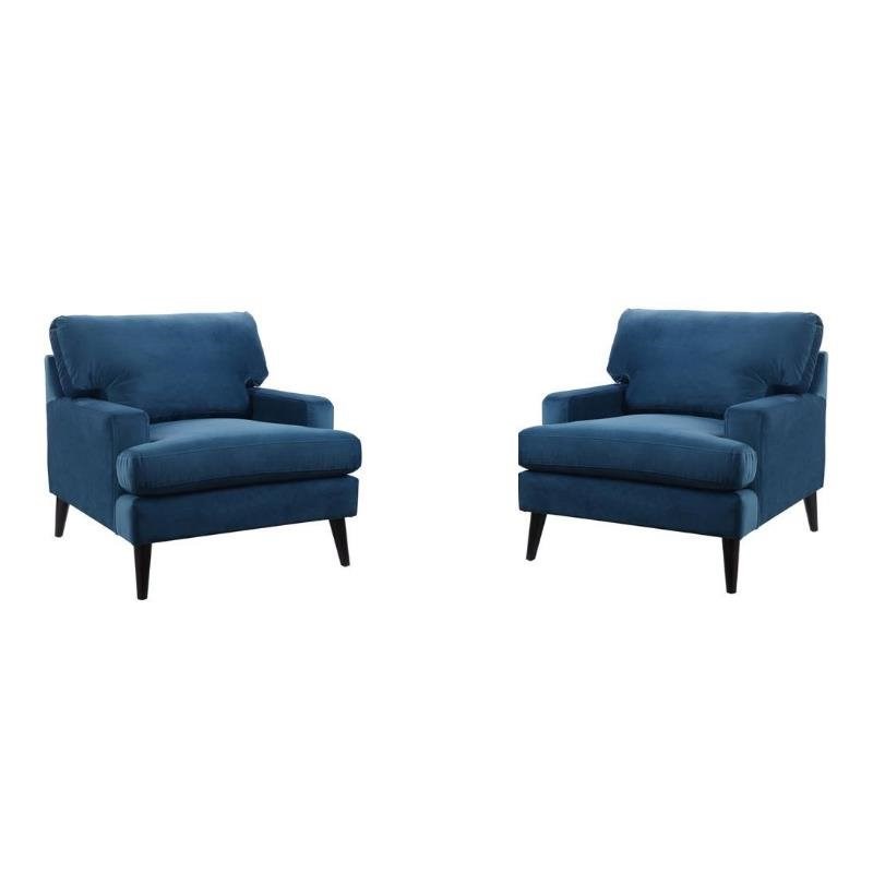 2 Piece Chair Set of Recessed Arm Lawson Accent Chair