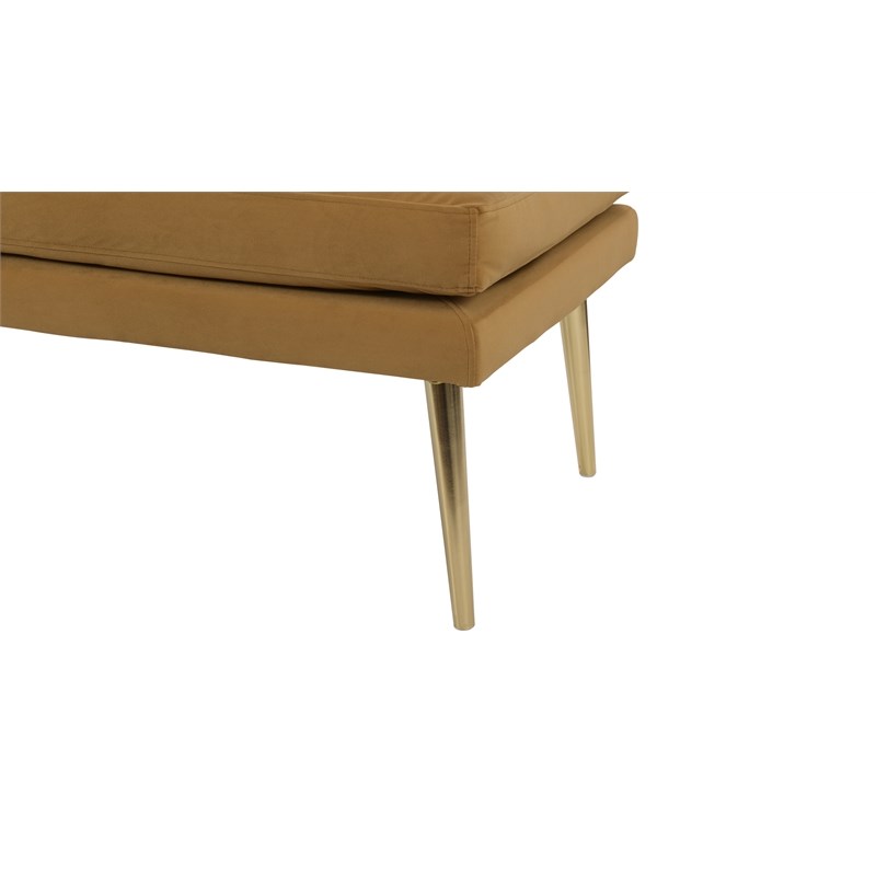 Oliver MidCentury Entryway Bench Gold Homesquare