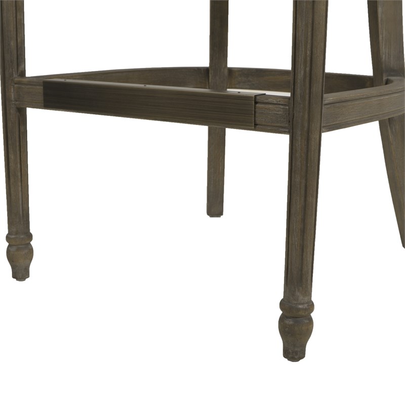 Jennifer Taylor Home Paris 30.5" Farmhouse Bar Stool w/ Backrest Heathered Grey Homesquare