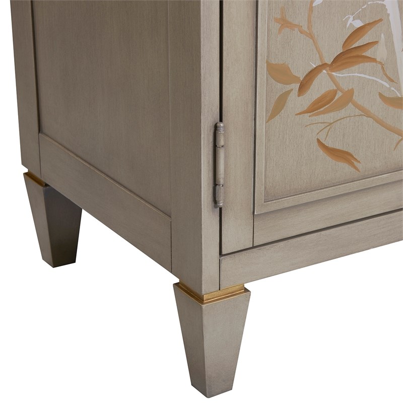 Jennifer Taylor Home Dauphin Handpainted Entryway Storage Cabinet Grey Cashmere