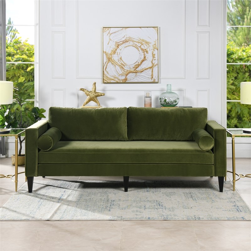Jennifer Taylor Home Nicholi Lawson Sofa Olive Green Homesquare