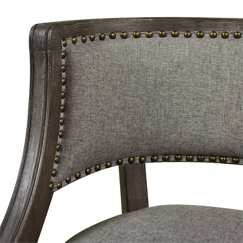 paris 30" farmhouse bar stool with backrest dark heathered grey 81050mlh