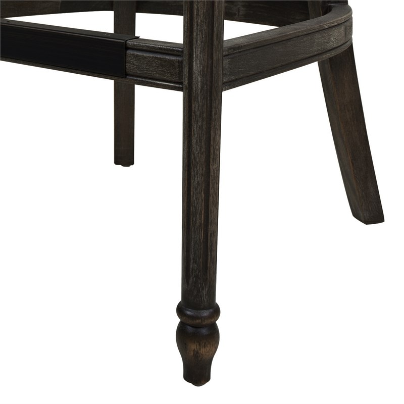 paris 30" farmhouse bar stool with backrest dark heathered grey 81050mlh
