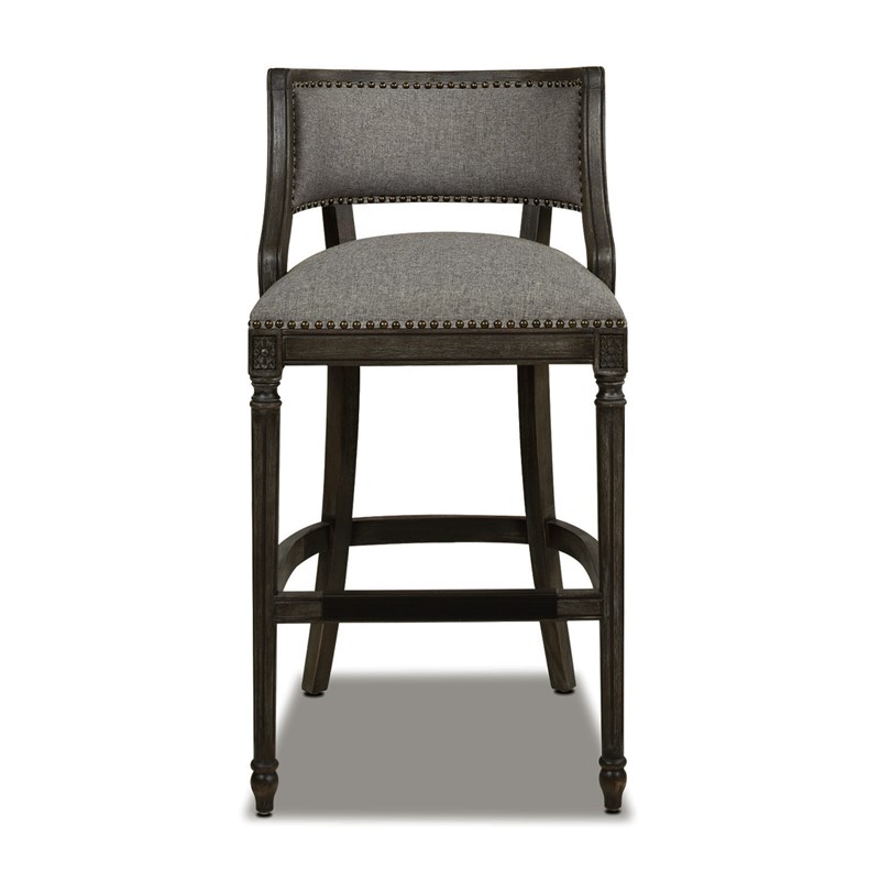 paris 30" farmhouse bar stool with backrest dark heathered grey 81050mlh