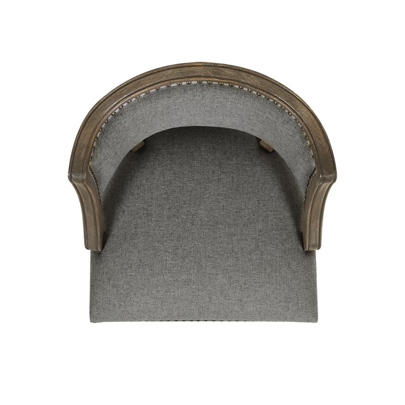 Paris 30.5" Farmhouse Bar Stool with Backrest Dark Heathered Grey Homesquare