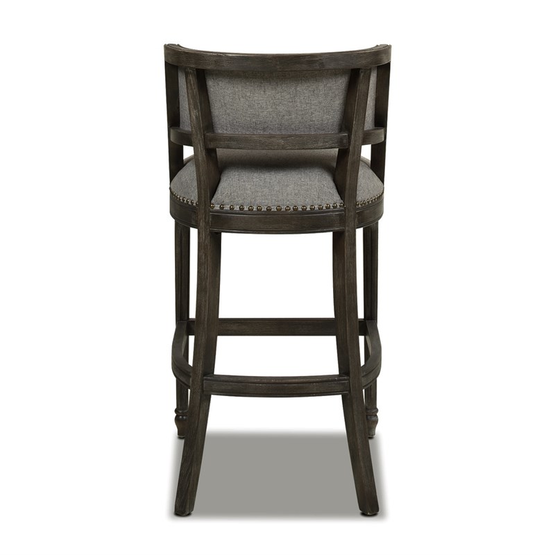paris 30" farmhouse bar stool with backrest dark heathered grey 81050mlh