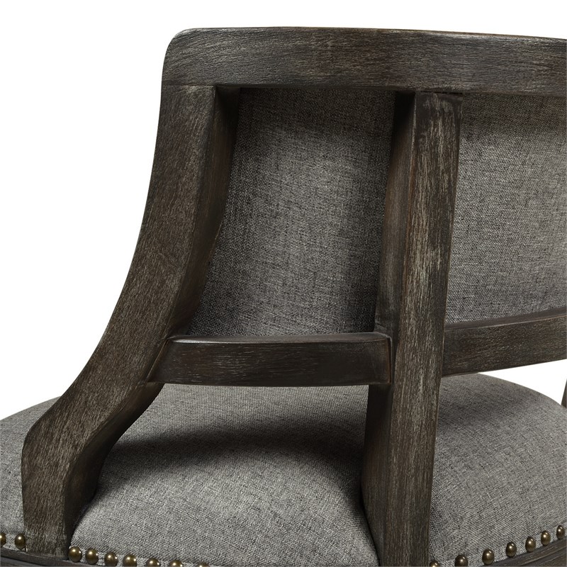 paris 30" farmhouse bar stool with backrest dark heathered grey 81050mlh