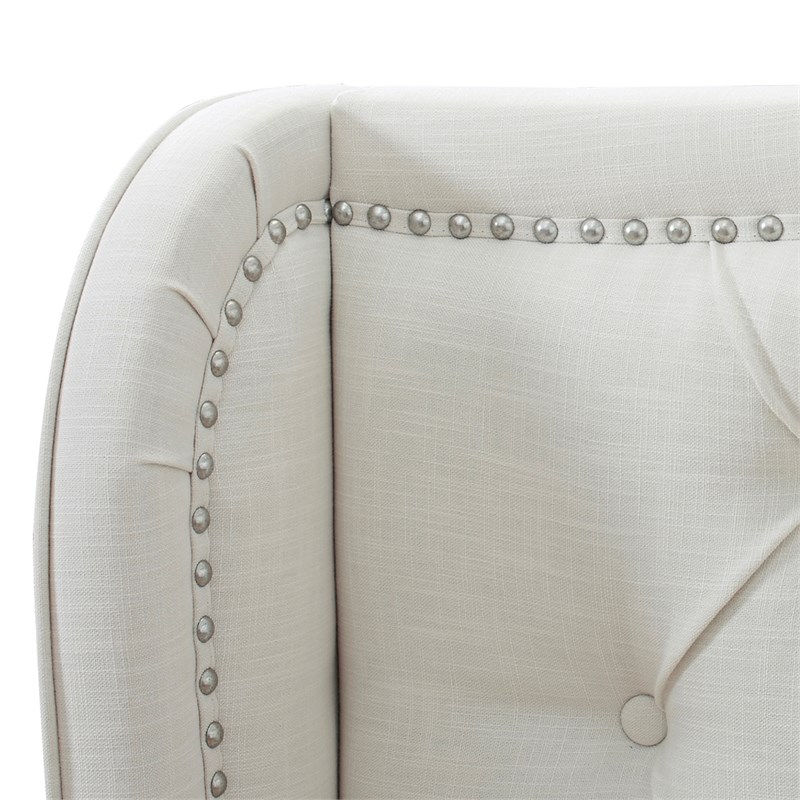 Jennifer Taylor Home Marcella Upholstered Bed California King Antique White